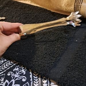 Sterling silver claw foot ice tongs